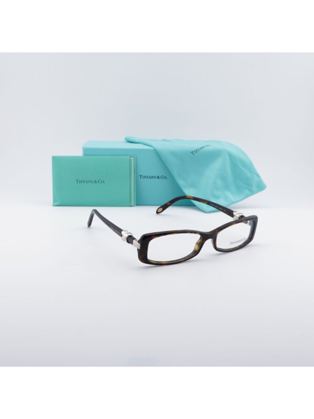 Tiffany & Co TF2016 8015 Eyeglasses Havana 53mm Rectangle Frame - Picture 6 of 9